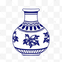 花纹花瓶装饰古风青花瓷瓶子中国风金色花纹瓶子树枝小鸟6款中式花纹