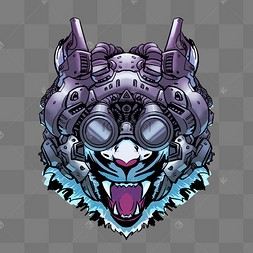 虎头机械朋克老虎虎头潮流虎年机械朋克老虎潮流虎年机械朋克老虎机械