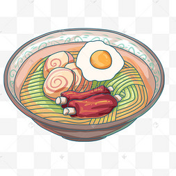 日本美食拉面手绘