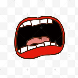 搞怪夸张大嘴巴搞笑搞怪夸张张大口吃愚人节搞怪边框新媒体标题栏标题