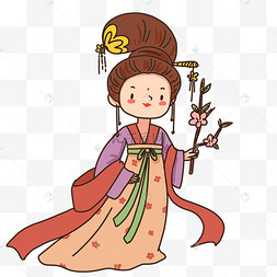 古风唐朝人物唐朝古风敦煌人物中国唐朝古风人物水彩唐朝仕女女性人物