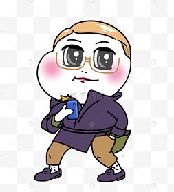 二蛋人类高质量男性油头漫画表情包白色光效特效炫彩多