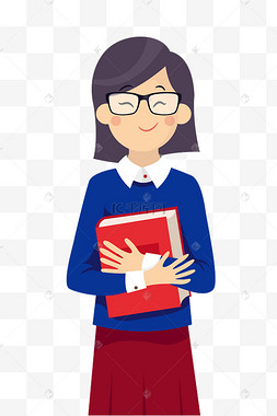 标记符号套图老师教室里讲课上课教育课堂教师节卡通女老师讲课手绘卡