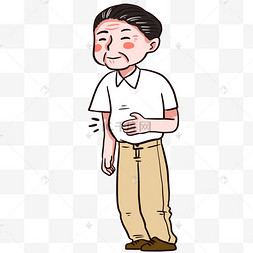 中年男性身材管理啤酒肚将军肚q版情侣人物头像红色c4d立体新年卷曲横