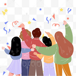 跑步冲刺背影看春晚一家人围观人群背影观众群众夏天女生背影重阳重阳