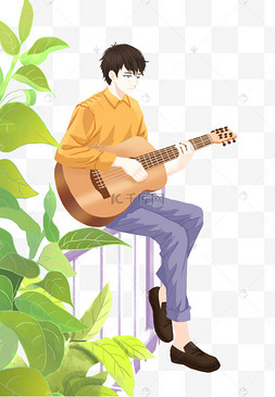 绿吉他图片-绿吉他图片素材免费下载-千库网