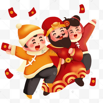 大年初五拉着财神跳舞年俗