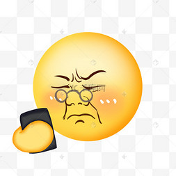 看手机辣眼睛卡通表情让我看看卡通小黄脸捂眼表情卡通小黄脸叹气表情