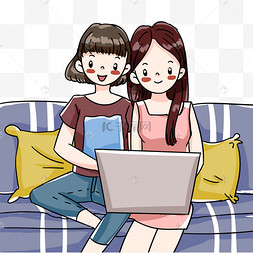 宅在家里睡觉手绘插画周末宅家阅读听音乐女孩123456下一页到页确定