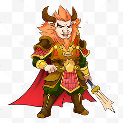 2021年西游记牛将军牛年新年春节新春霸气门神年画人物门神神荼手绘