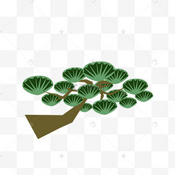 中国风松树绿色植物古风海报边框中国风水墨国画植物中国风绿色藤蔓