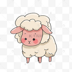 可爱的羊漫画灰色羊驼手绘白羊卡通q版手绘十二生肖组合卡通羊卡通eid