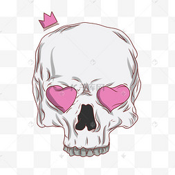 眼冒桃心的骷髅脑袋