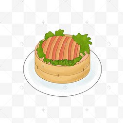 浙江菜肴荷叶粉蒸肉