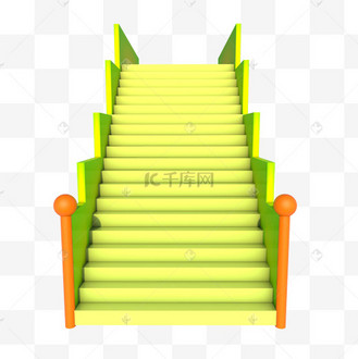 c4d柔色台阶3d立体