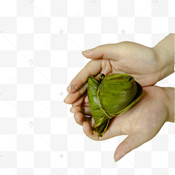 手拿粽子