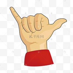 卡通666手势插画