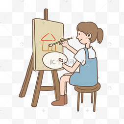 卡通形象一套彩色铅笔美术培训动漫人物绘画的小孩手绘卡通png长短