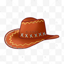西部牛仔帽png免抠素材