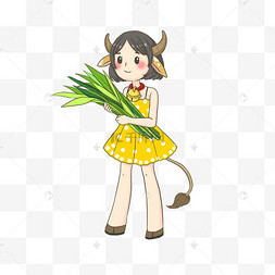 牛拟人卡通