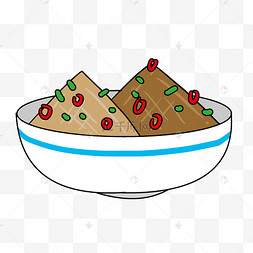 桑果桑椹干猴头菇野生菇手绘美味豆腐干插画野生干羊肚菌菌类菌菇抽象