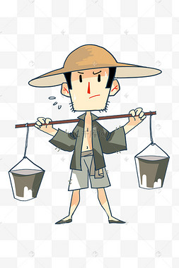 劳动漫画人物