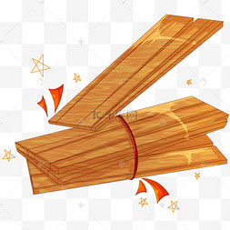 劳动节木质木板插画