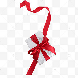 红丝白色礼物盒