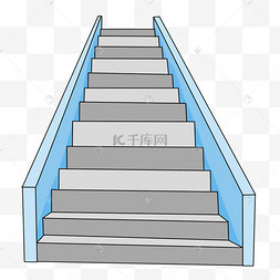 高层楼梯卡通插画