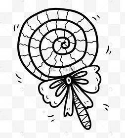 线描装饰棒棒糖png免抠图彩色棒棒糖png免抠图糖果系女人免抠素材六一