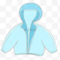 卡通蓝色防晒衣插图