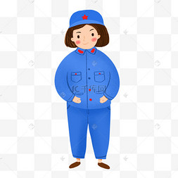 卡通建党节娘子军