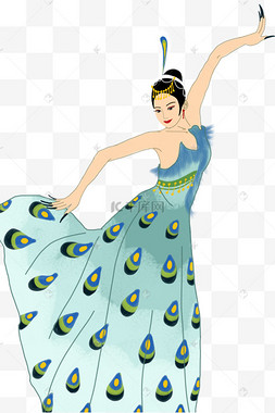 中国传统文化民族特色傣族孔雀舞