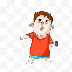 卡通可乐男孩