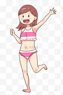泳衣卡通女孩