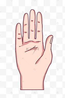 手掌向外手势插画张开的手掌矢量素材黄色手掌拒绝123456···45下一