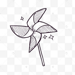 儿童节风车简笔画