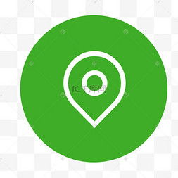绿色定位图标免抠图
