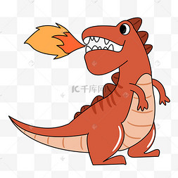 喷火恐龙卡通手绘可爱呆萌喷火小恐龙紫色喷火恐龙黄色喷火恐龙喷火的