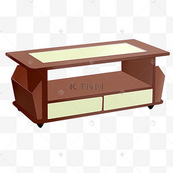 茶几家具卡通插画