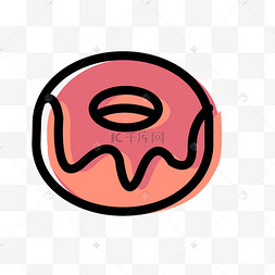 面包圈卡通面包圈扁平化面包圈扁平化面包圈字母a赛博朋克风格玩具