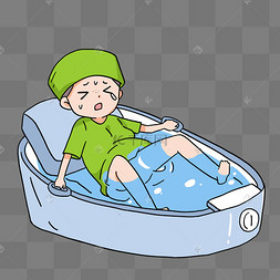 在水中分娩的孕妇