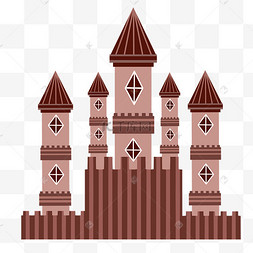 菱形窗户可爱巧克力城堡