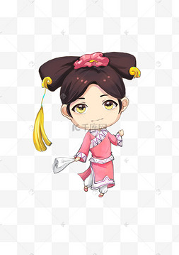 妃子贵妃古装剧古人后宫可爱女生宫廷清朝人物q版萌系手绘q版可爱清朝