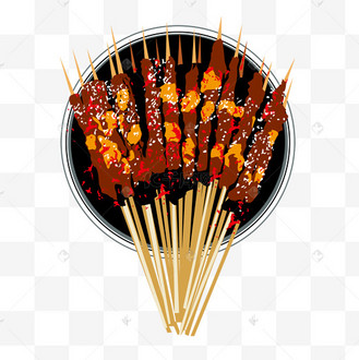 卡通羊肉串免抠图