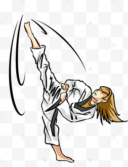 健身服的女人跳绳人物户外健身男女插画健身运动衣卡通蓝色衣服男孩免