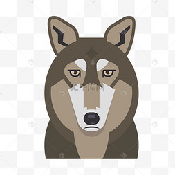 简笔狼头威风可爱狼头q版可爱卡通歪头小动物表情包小熊猫坏笑狡猾