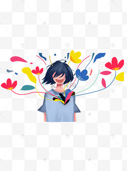 心花怒放的少女人物设计