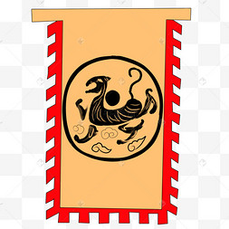 古代旗帜手绘