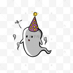 万圣节幽灵插画q版万圣帽子可爱17